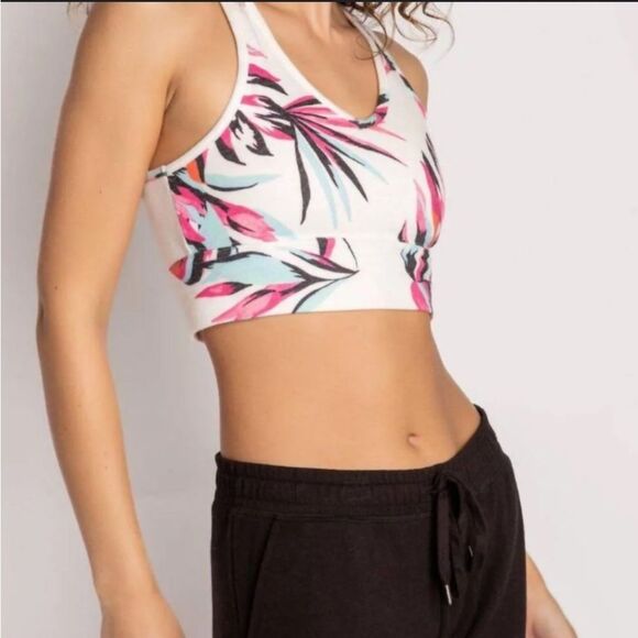 PJ SALVAGE WOMENS PEACHY PARTY BRALETTE IN WHITE SIZE LARGE NWT - Picture 4 of 6